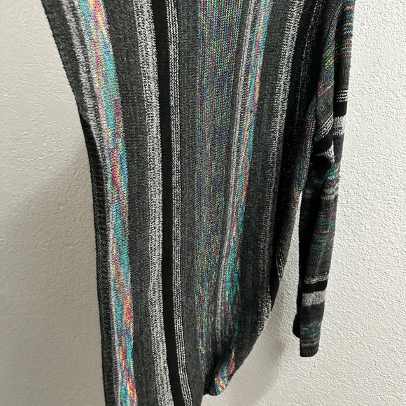 Alison Sheri rainbow black and grey wrap around cardigan size XL - Picture 4 of 8